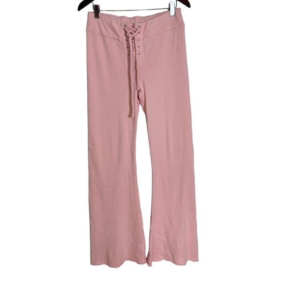 Wildfox Jones Front tie wide leg sweat pants size S